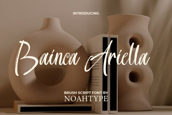 Bainca Ariella: A Textured Script Font for Editorial Design