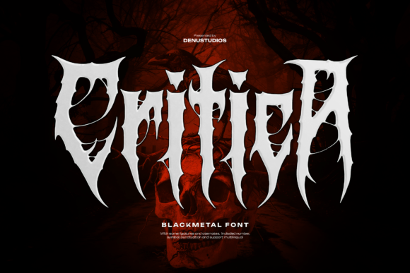 Critica: A Menacing Blackletter Font for Dark Merch