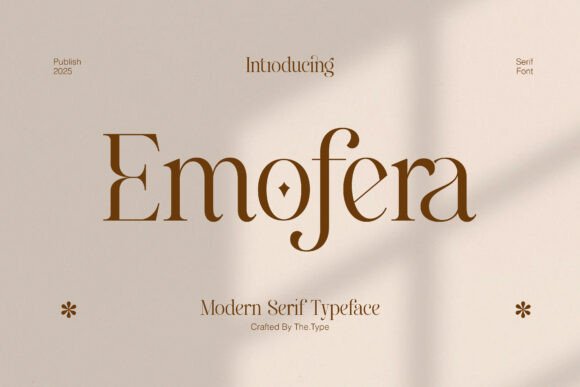 Emofera: A Modern Serif Font for Elegant Editorial Design