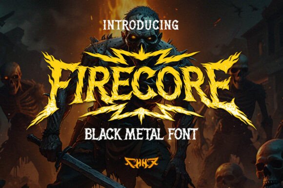Firecore: A Savage Display Typeface for Bold Editorial Design