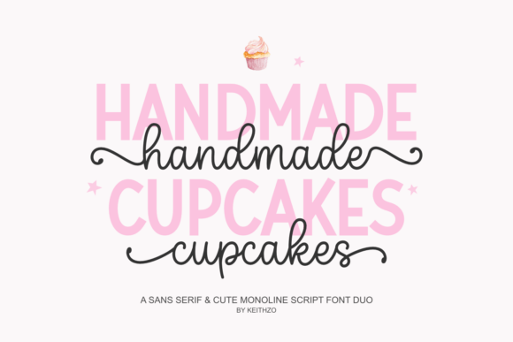 Handmade Cupcakes Typeface for Sweet Branding