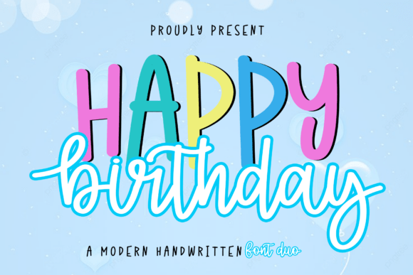 Happy Birthday Duo: A Modern Font for Business Branding