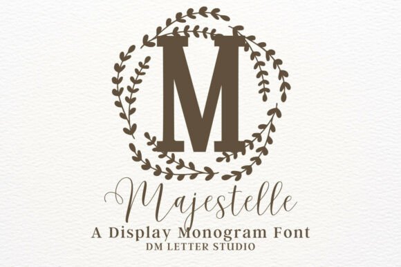 Majestelle Monogram: A Rustic Display Font for Editorial Design