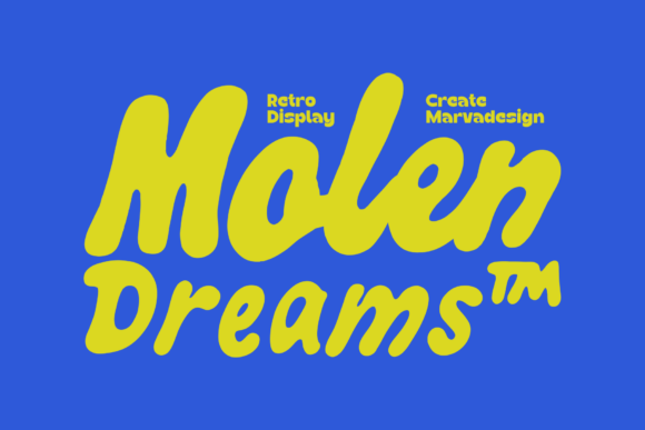 Molen Dream: A Retro Display Font for Handmade Brands