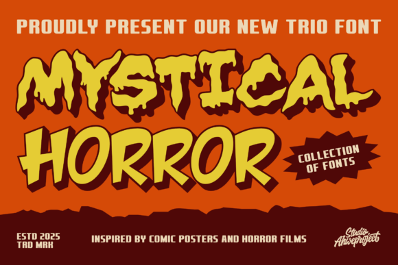 Mystical Horror Trio: The Ultimate Display Font for Spooky Makers