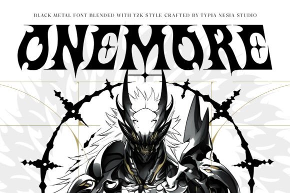 Onemore: The Aggressive Blackletter Font for Y2K Campaigns