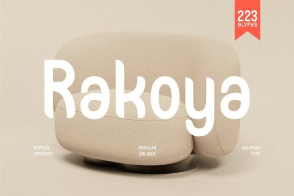 Rakoya: A Minimalist Sans Serif Display Typeface for Modern Editors