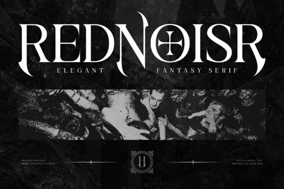 Rednoisr: A Bold Serif Font for Dark Fantasy Branding