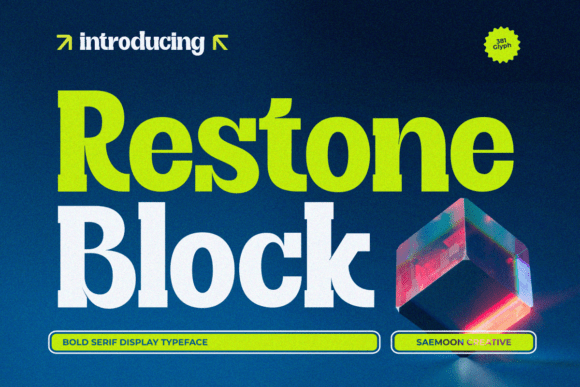 Restone Block: A Bold Serif Typeface for Makers