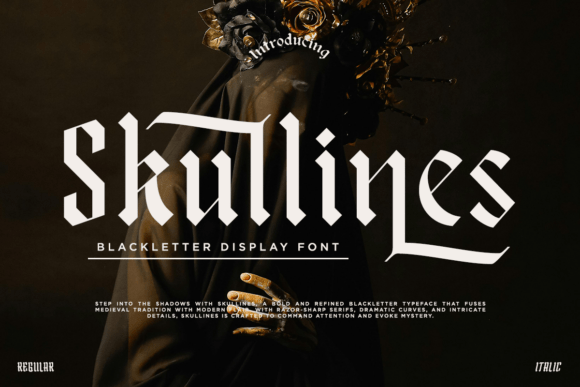 Skullines: A Bold Blackletter Font for Modern Branding