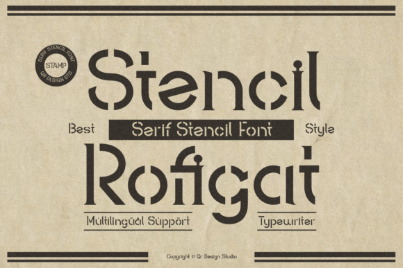 Stencil Rofigat: The Premium Serif Font for Makers